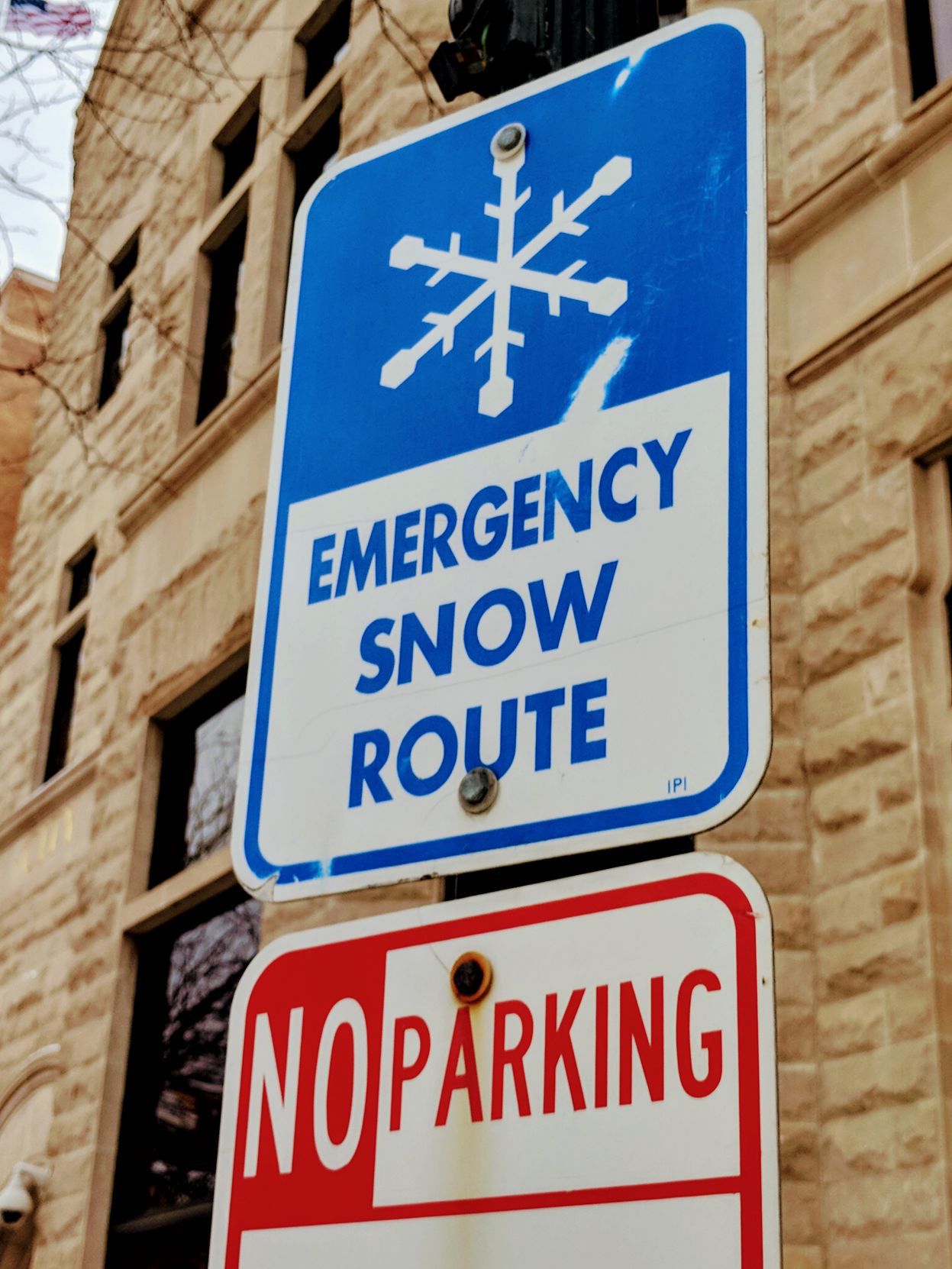 Emergency snow route